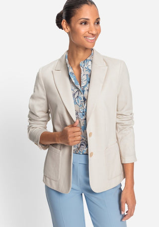 Olsen Jersey Blazer Beige - MMJs Fashion
