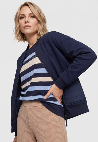 Olsen Jersey Zip Jacket Ink Blue Cora Jersey - MMJs Fashion
