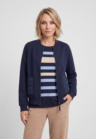 Olsen Jersey Zip Jacket Ink Blue Cora Jersey - MMJs Fashion