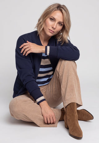 Olsen Jersey Zip Jacket Ink Blue Cora Jersey - MMJs Fashion