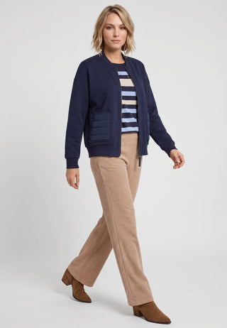 Olsen Jersey Zip Jacket Ink Blue Cora Jersey - MMJs Fashion