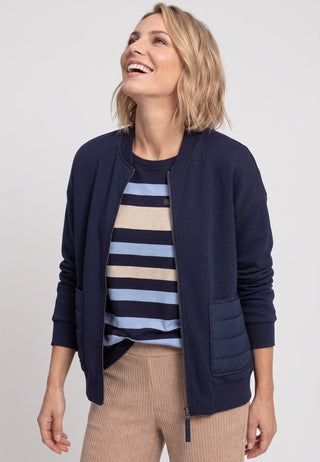 Olsen Jersey Zip Jacket Ink Blue Cora Jersey - MMJs Fashion
