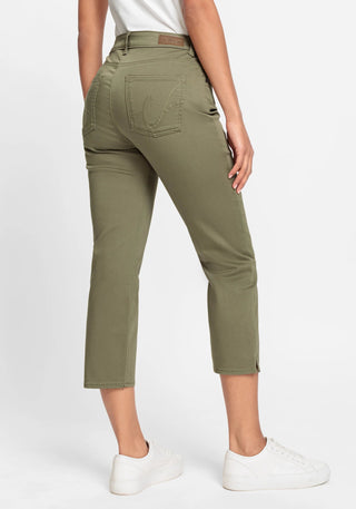 Olsen Khaki Green Capri Jeans Mona Slim - MMJs Fashion