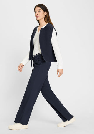 Olsen Knitted Waistcoat Navy Blue Henny - MMJs Fashion