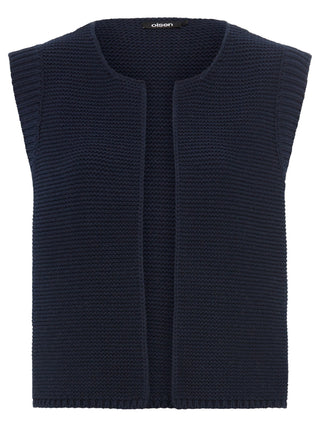 Olsen Knitted Waistcoat Navy Blue Henny - MMJs Fashion