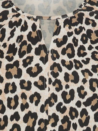 Olsen Leopard Print Top Beige Black Clara - MMJs Fashion