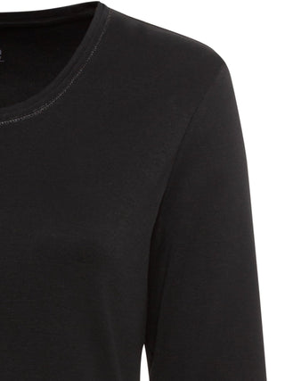 Olsen Long Sleeved Top Black Edda - MMJs Fashion