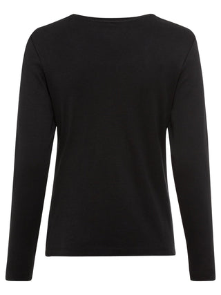 Olsen Long Sleeved Top Black Edda - MMJs Fashion