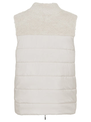 Olsen Mixed Material Gilet Beige Henny - MMJs Fashion