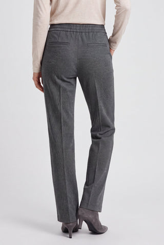 Olsen Pull-On Trousers Grey Melange - MMJs Fashion