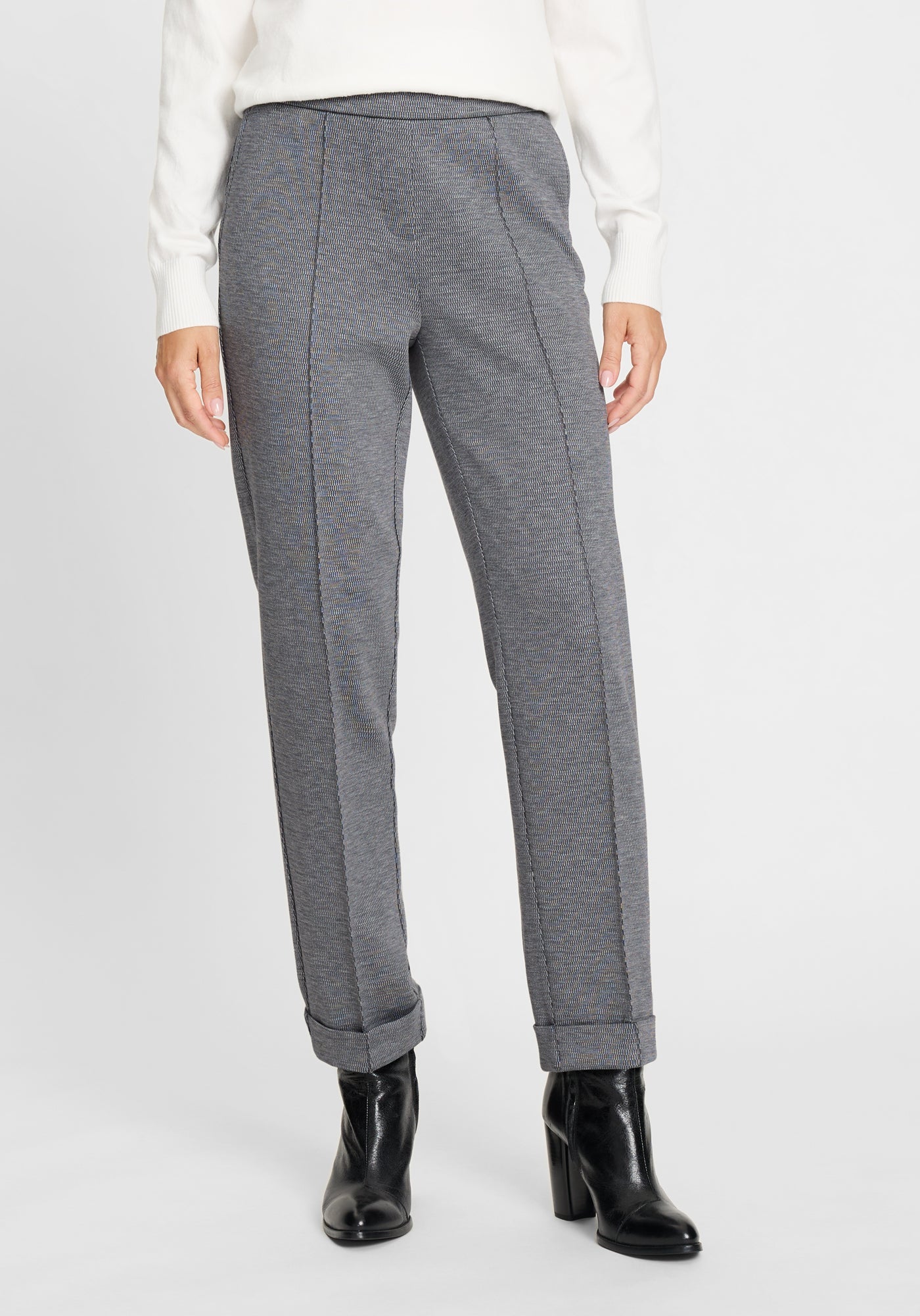 Olsen Pull-On Trousers Grey Melange Lisa Straight – MMJs Fashion