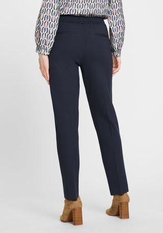 Olsen Pull - On Trousers Navy Blue Lisa - MMJs Fashion