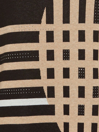 Olsen Retro Pattern Jumper Beige Black Cora - MMJs Fashion
