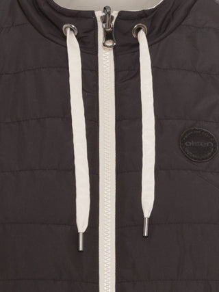 Olsen Reversible Quilted Gilet Black Beige - MMJs Fashion