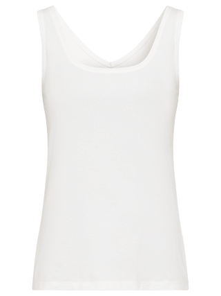Olsen Reversible Square V - Neck Vest Top Ivory Edda - MMJs Fashion