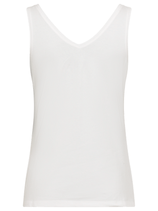 Olsen Reversible Square V - Neck Vest Top Ivory Edda - MMJs Fashion