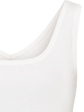 Olsen Reversible Square V - Neck Vest Top Ivory Edda - MMJs Fashion