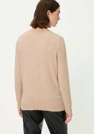Olsen Rhinestone Print Jumper Beige Melange Henny - MMJs Fashion