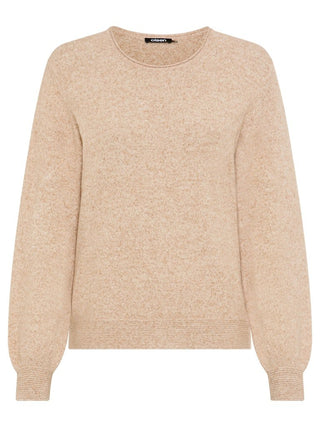 Olsen Round Neck Jumper Beige Melange Henny - MMJs Fashion