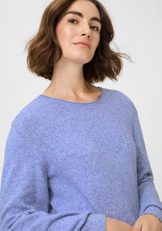 Olsen Round Neck Jumper Cobalt Blue Melange Henny 11000585 - MMJs Fashion