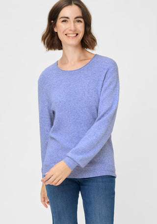 Olsen Round Neck Jumper Cobalt Blue Melange Henny 11000585 - MMJs Fashion