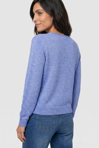 Olsen Round Neck Jumper Cobalt Blue Melange Henny 11000585 - MMJs Fashion