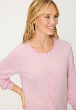 Olsen Round Neck Jumper Pink Melange Henny - MMJs Fashion