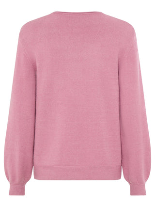 Olsen Round Neck Jumper Pink Melange Henny - MMJs Fashion