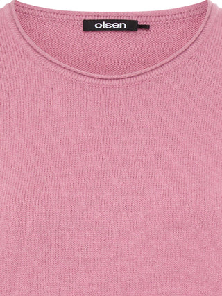 Olsen Round Neck Jumper Pink Melange Henny - MMJs Fashion
