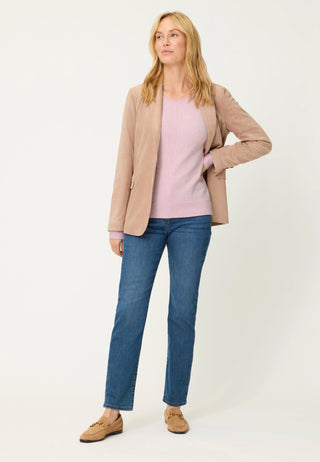 Olsen Round Neck Jumper Pink Melange Henny - MMJs Fashion