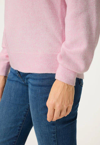 Olsen Round Neck Jumper Pink Melange Henny - MMJs Fashion