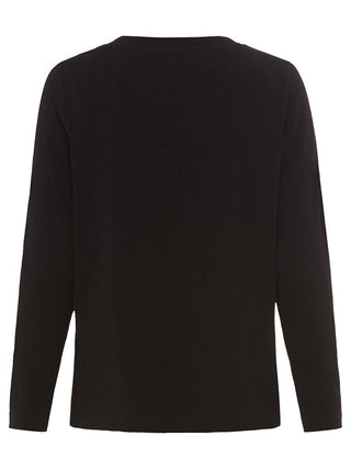 Olsen Sequin Placement Print Top Black Hannah - MMJs Fashion