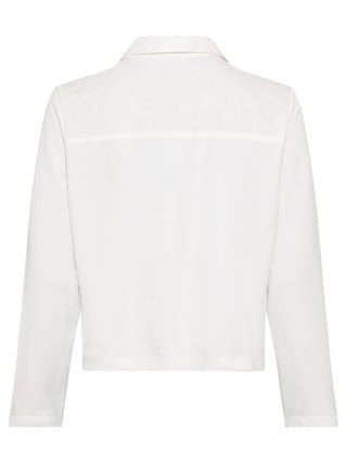 Olsen Short Jersey Jacket White - MMJs Fashion