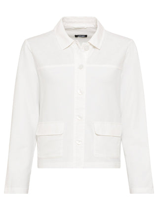 Olsen Short Jersey Jacket White - MMJs Fashion