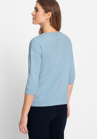 Olsen Short Sleeved Top Light Blue Cosima - MMJs Fashion