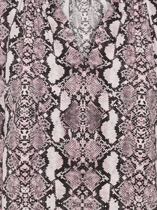 Olsen Snake Print Blouse Pink Grey - MMJs Fashion