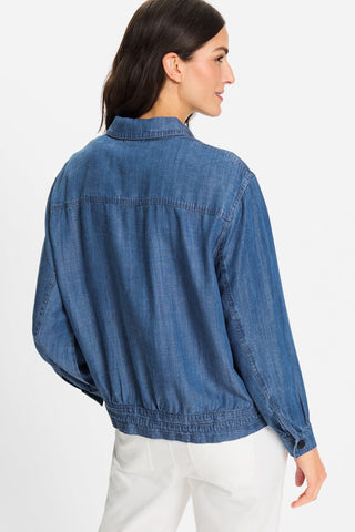 Olsen Soft Denim Look Jacket Blue - MMJs Fashion