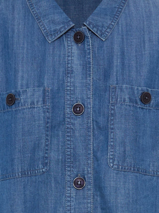 Olsen Soft Denim Look Jacket Blue - MMJs Fashion