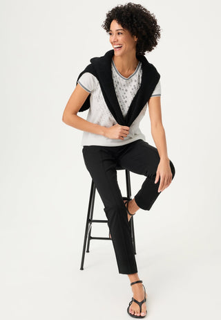 Olsen Spot Print Top Ivory Hannah - MMJs Fashion