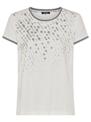 Olsen Spot Print Top Ivory Hannah - MMJs Fashion