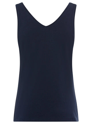 Olsen Square Neck Vest Top Navy Blue Edda - MMJs Fashion