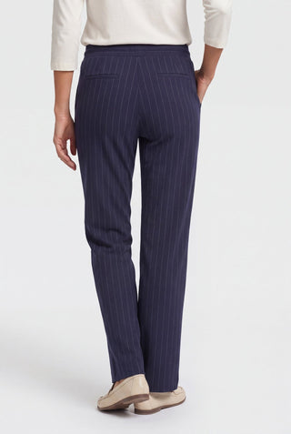 Olsen Striped Drawstring Trousers Blue - MMJs Fashion