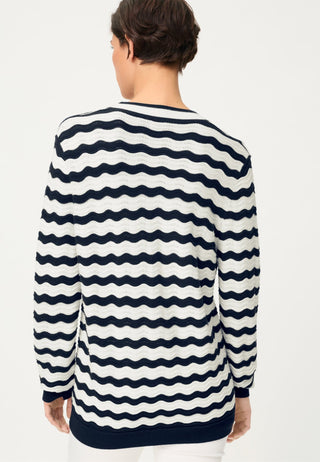 Olsen Striped Jumper Blue Ivory Henny - MMJs Fashion