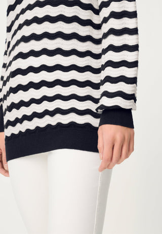 Olsen Striped Jumper Blue Ivory Henny - MMJs Fashion
