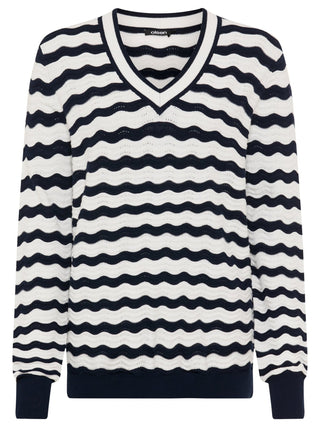 Olsen Striped Jumper Blue Ivory Henny - MMJs Fashion