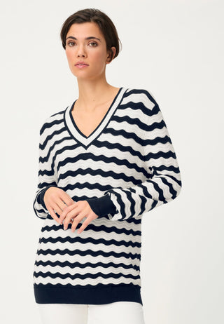 Olsen Striped Jumper Blue Ivory Henny - MMJs Fashion