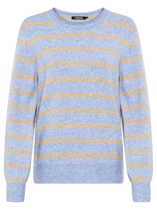 Olsen Striped Jumper Blue Melange Henny - MMJs Fashion