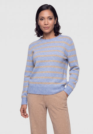 Olsen Striped Jumper Blue Melange Henny - MMJs Fashion