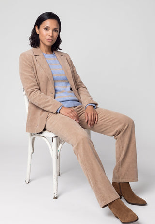 Olsen Striped Jumper Blue Melange Henny - MMJs Fashion