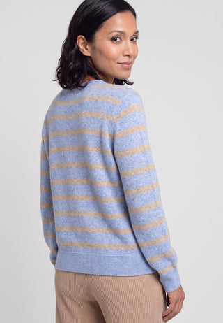 Olsen Striped Jumper Blue Melange Henny - MMJs Fashion